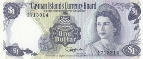 Cayman Islands, 1 Dollar, 1985, UNC, p5e
Queen Elizabeth II portrait, serial number: A/6 713314
Estimate: $20-40