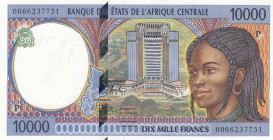 Central African States, 10.000 Francs, 2000, UNC, p605Pf 
Chad, serial number: 0066237751
Estimate: $30-60