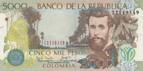 Colombia, 5000 Pesos, 2004, UNC, p452e
serial number: 72119549
Estimate: $5-10