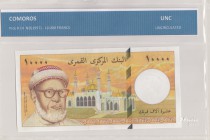 Comoros, 10.000 Francs, 1997, UNC, p14
serial number: 01637057
Estimate: $100-200