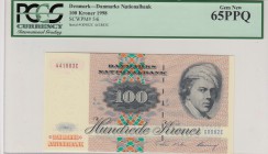 Denmark, 100 Kroner, 1998, UNC, p54i
PCGS 65 PPQ, serial number: G0982C 441883C
Estimate: $50-100