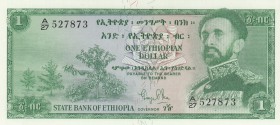 Ethiopia, 1 Ethiopian Dollar, 1961, UNC, p18
serial number: A/27 527873, Emperor Haile Selassie portrait
Estimate: $50-100