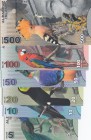 Aldabra Island, 5 Dollars, 10 Dollars, 20 Dollars, 50 Dollars, 100 Dollars and 500 Dollars, 2018, UNC, FANTASY BANKNOTES, (Total 6 banknotes)
Queen E...