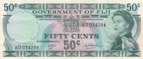 Fiji, 50 Cents, 1968, XF (+), p58a
Queen Elizabeth II Bankonte, serial number: A/2 034284
Estimate: $20-40