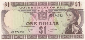 Fiji, 1 Dollar, 1969, XF (+), p59a
Queen Elizabeth II Bankonte, serial number: A/2 374752
Estimate: $75-150