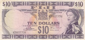 Fiji, 10 Dollars, 1974, VF (++), p74b
Queen Elizabeth II Bankonte, sign: Barnes and Earland, serial number: A/3 837736
Estimate: $150-300
