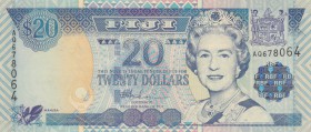 Fiji, 20 Dollars, 2002, UNC, p107
Queen Elizabeth II Bankonte, serial number: AQ 678064
Estimate: $25-50