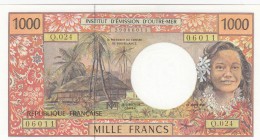 French Pasific Territories, 1000 Francs, 1996, UNC, p2i
serial number: Q.024.06011
Estimate: $25-50