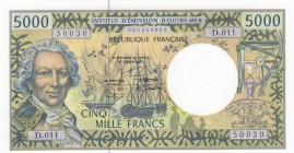 French Pasific Territories, 5000 Francs, 1996, UNC, p3
serial number: 50030.D.011
Estimate: $150-200