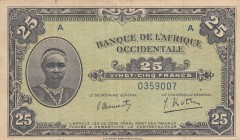 French West Afrıca, 10 Francs, 1942, XF (-), p30
serial number: A 0359007
Estimate: $15-30