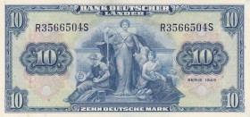 Germany, 10 Mark, 1949, UNC, p16
serial number: R3566504S
Estimate: $100-200