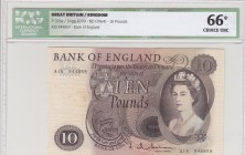 Great Britain, 10 Pounds, 1964, UNC, p376a
ICG 66, Queen Elizabeth II portrait, serial number: 944859
Estimate: $75-150
