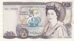 Great Britain, 20 Pounds, 1981, AUNC, p380c
Queen Elizabeth II Bankonte, serial number: E44 704860
Estimate: $75-150