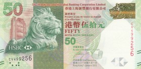 Hong Kong, 50 Dollars, 2013, UNC, p213c
serial number: CV 499256, Hong Kong & Shanghai Banking Corporation Limited
Estimate: $10-20