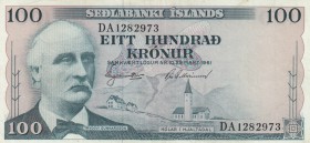 İceland, 100 Kronur, 1961, XF, p44
serial number: DA 1282973
Estimate: $10-20