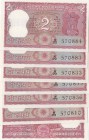 India, 2 rupees, 1969-1970, UNC, p67, (Total 7 banknotes)
Estimate: $10-20