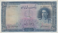 Iran, 500 Rials, 1944, VF, p45, RARE
AH: 1363, Shah Pahlavi portrait
Estimate: $400-800