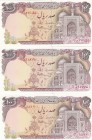 Iran, 100 Rials (3), 1981, UNC, p132, (Total 3 banknotes)
Imam Reza Shrine at Mashad at right, Serial No: 61/2026055 - 19/2821778 - 81/2088110
Estim...