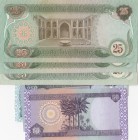 Iraq, 1 Dinar, 50 Dinars, 25 Dinars (4), 500 Dinars, 1000 Dinars, 1979-1980, AUNC / UNC, (Total 8 banknotes)
Estimate: $5-10
