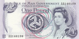 Isle Of Man, 1 Pound, 1972, UNC, p29a
Queen Elizabeth II, serial number: AA 146159
Estimate: $75-150