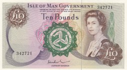 Isle of Man, 10 Pounds, 1972, UNC, p31b
Queen Elizabeth II, serial number: 342721, sign: John Warburton Paul
Estimate: $500-750