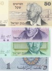 Israel, 1 Lira, 5 Sheqalim, 10 Lirot and 50 Sheqalim, 1958/ 1973 /1978 /1978, UNC, p30/ p44 / p39 / p46, (Total 4 banknotes)
Estimate: $20-40