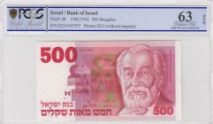Israel, 500 Sheqalim, 1982, UNC, p48
PCGS 63 OPQ, seri numarası: 0234105507
Estimate: $25-50