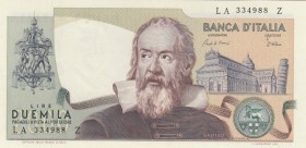 Italy, 2000 Lire, 1973, UNC, p103a
serial number: LA 334988Z, Galileo portrait at center
Estimate: $25-50