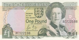 Jersey, 1 Pound, 1989, UNC, p15
serial number: AC 322198, sign: Leslie May, Queen Elizabeth II portrait.
Estimate: $15-30