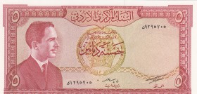 Jordon, 5 Dinars, 1959, UNC, p15b
Estimate: $50-100