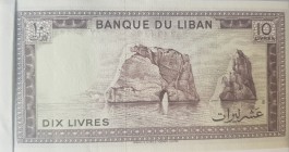 Lebanon, 10 Livre, 1986, UNC, p63, BUNDLE
100 pieces consecutive banknotes
Estimate: $15-30