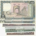 Lebanon, 1 Livre, 5 Livres (2), 50 Livres and 250 Livres (2), 1964-1986, UNC, (Total 6 banknotes)
Estimate: $10-20