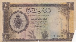 Libya, 10 Pound, 1963, POOR, p27
serial number: 4 A/10 198533, AH: 1382
Estimate: $50-100