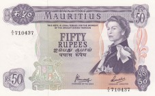 Mauritius, 50 Rupees, 1967, UNC, p33c
Queen Elizabeth II, Serial number: A/5 710437
Estimate: $200-400