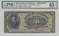 Mexıco, 50 Pesos, 1906-09, UNC, pS301s1, SPECIMEN
PMG 65, EPQ, serial number: A 00000
Estimate: $150-300