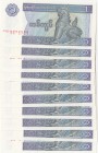 Myanmar, 1 Kyat, 1996, UNC, p69, (Total 10 banknotes)
Estimate: $5-10