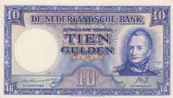 Netherlands, 10 Gulden, 1945, UNC, p75b
serial number: 2AX 592782, King William I portrait at rihgt
Estimate: $250-500