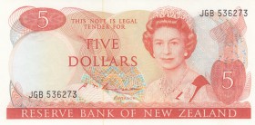 New Zealand, 5 Dollars, 1985, UNC, p171b
Queen Elizabeth II portrait, serial number: JGB 536273, sign: Russell
Estimate: $25-50