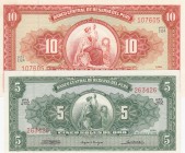 Peru, 5 Soles de Oro and 10 Soles de Oro, 1965-1966, UNC, p83/ p84, (Total 2 banknotes)
serial numbers: 263426, 107605
Estimate: $5-10