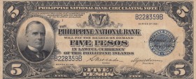 Philippines, 5 Pesos 1921, XF (-), p53
serial number: B228359B
Estimate: $50-100