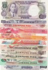 Philippines, 1 Peso, 5 Pesos, 10 Pesos (2), 20 Pesos (3), 50 Pesos and 100 Pesos (2), 1981-2013, UNC, (Total 11 banknotes)
Estimate: $10-20