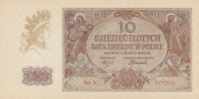 Poland, 10 Zlotych, 1940, UNC, p94
serial number: L 6777030
Estimate: $15-30