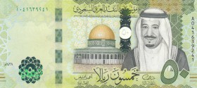 Saudi Arabia, 50 Rials, 2016, UNC, p40
serial number: A 041639241
Estimate: $15-30