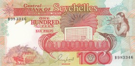 Seychelles, 100 Rupees, 1989, UNC, p35
serial number: B983346
Estimate: $20-40