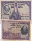 Spain, 50 Pesetas and 100 Pesetas, 1928, VF / XF, p75b / p76b, (Total 2 banknotes)
Estimate: $10-20