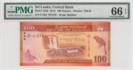 Sri Lanka, 100 rupees, 2015, UNC, p125d
PMG 66 EPQ, serial number:U361 701376
Estimate: $20-40