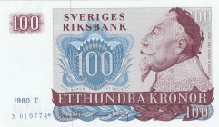 Sweden, 100 Kronor, 1980, UNC, p54r4, REPLACEMENT
serial number: X 619774*, King Gustav II Adolf portrait at right
Estimate: $40-80