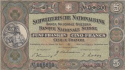 Switzerland, 5 Franken, 1942, XF, p11j
serial number: 066800
Estimate: $20-40