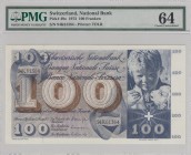 Swetzerland, 100 Franken, 1973, UNC, p49o
PMG 64, serial number: 94K61364
Estimate: $100-200