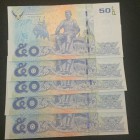 Thailand, 50 Baht (5), 2017, UNC, pNew, (Total 5 banknotes)
Estimate: $15-30